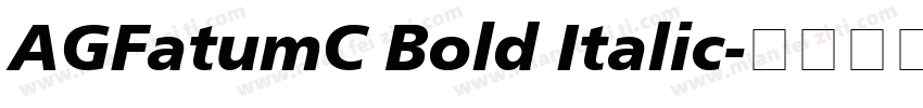 AGFatumC Bold Italic字体转换